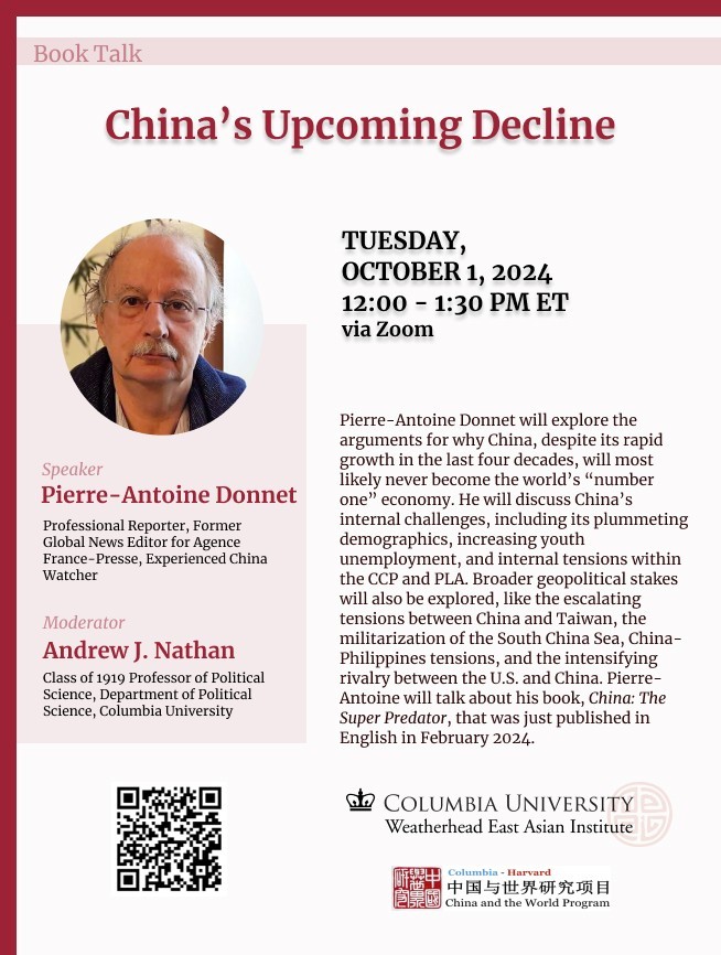 2024.10.01 - China's Upcoming Decline_flyer wit Pierre Antonie Donnet