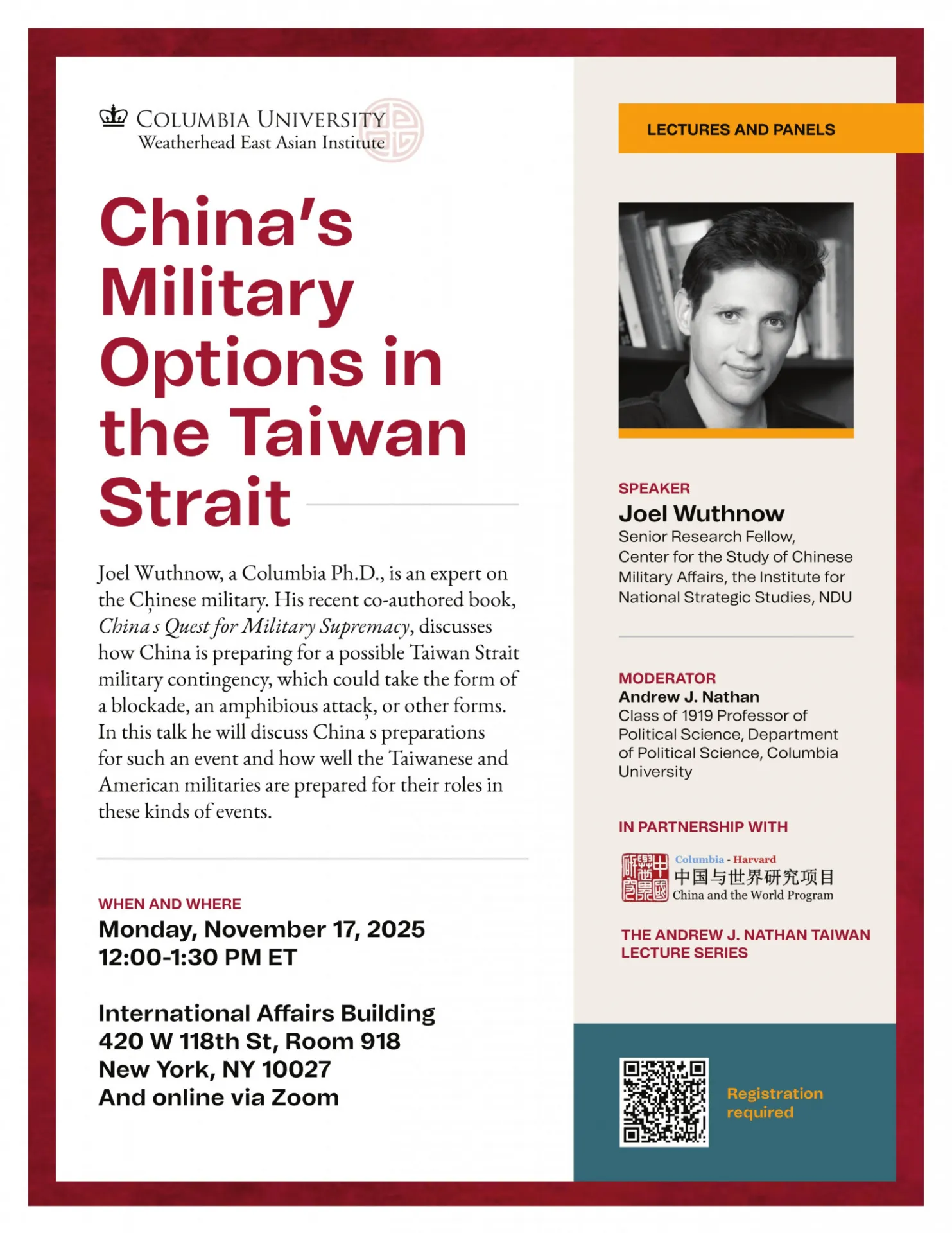 2025.11.17 - Joel Wuthnow China Military Options Flyer 3