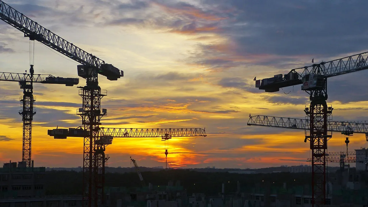 Cranes Ports Sunset