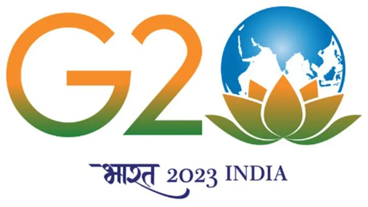 This is the emblem Group of 20 or G20 presidency of the Republic of India.