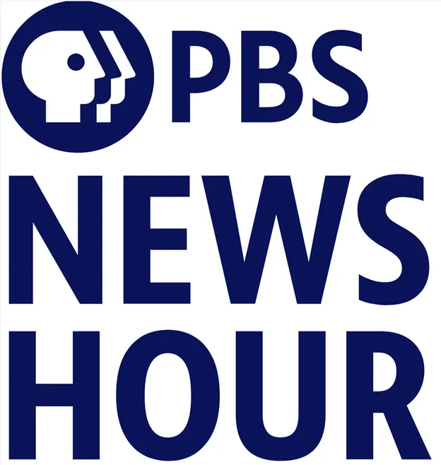 This is the 2024 logo for the PBS NewsHour with the PBS logo in it