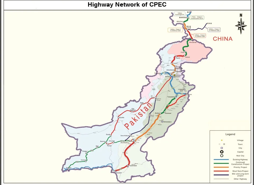 Pakistan - CPEC - China-Pakistan Economic Corridor - Road_network_