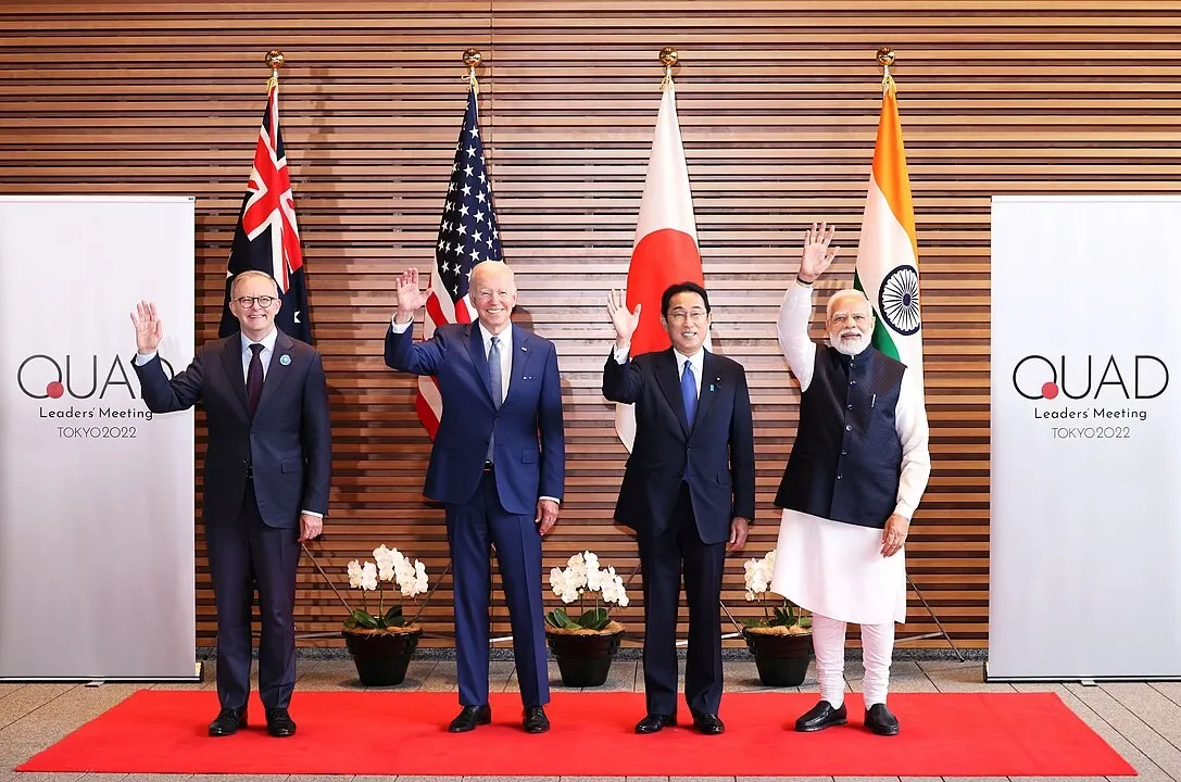 From left to right: Australian Prime Minister Anthony Albanese, U.S. President Joe Biden, Japanese Prime Minister Fumio Kishida and Indian Prime Minister Narendra Modi in Tokyo, Japan on 24 May 2022.
