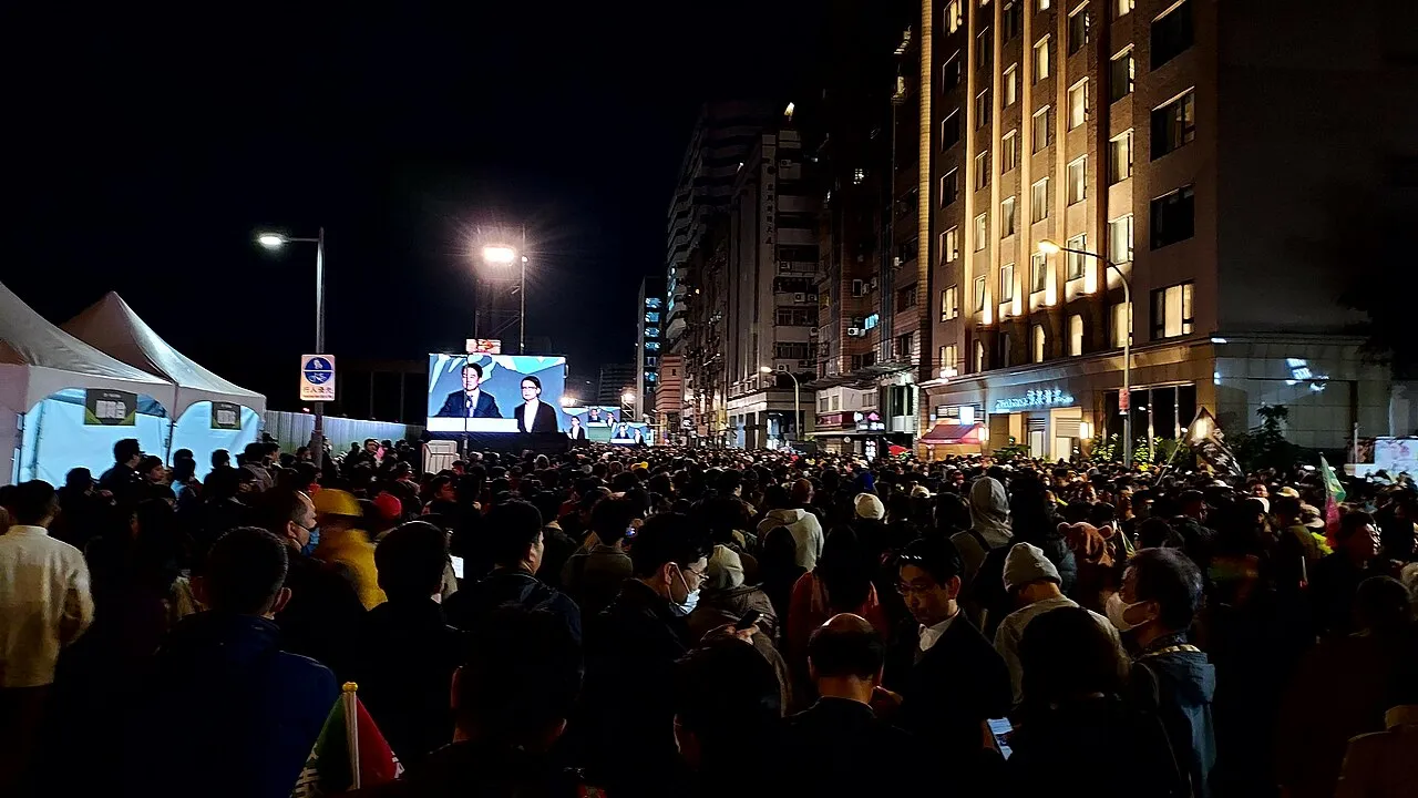Taiwan 2024 Election - William Lai Victory Speach night 1280px-20240113_Taiwan_DPP_election_celebration