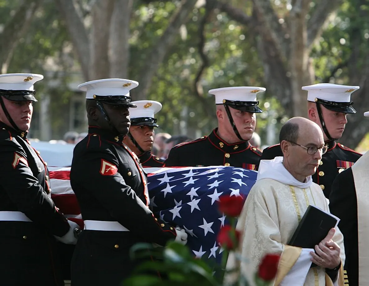 USA Military Funeral Burial of -Barrow_Robert Gen USMC Funeral 2008
