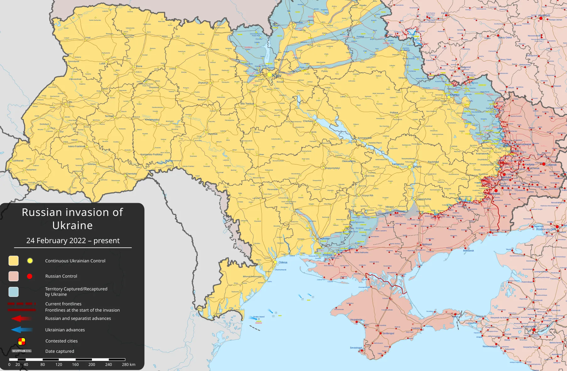 Ukraine Russian war 2022 Map of Russian Invasion of Ukraine