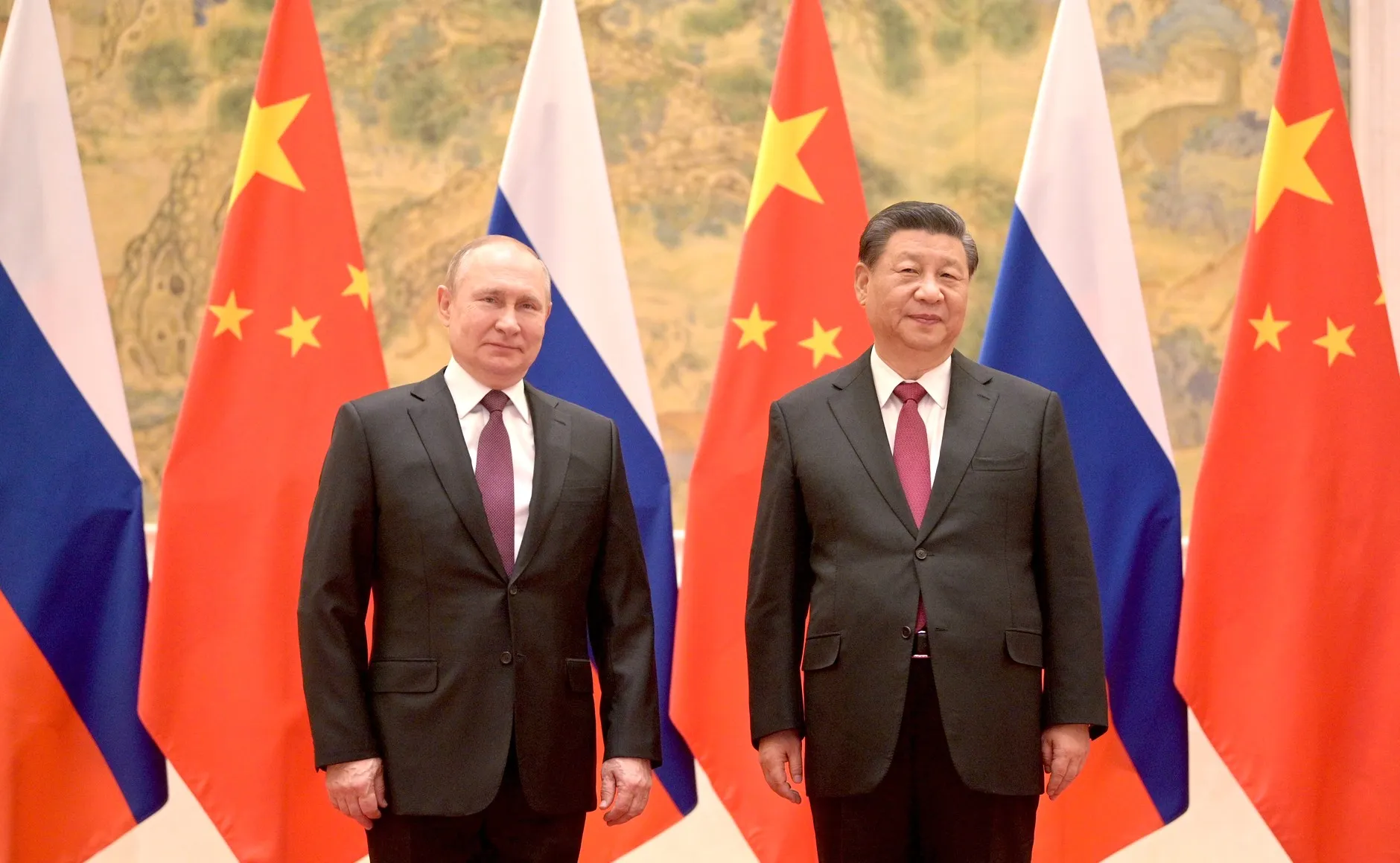 Vladimir Putin and the  Xi Jinping on 4 February 2022 in China