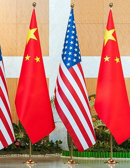 China USA Flags